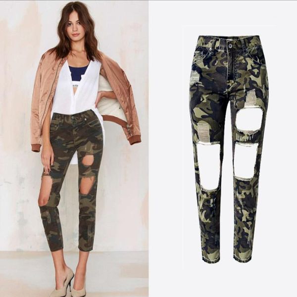 women's jeans boyfriend women ripped hole high waist female camouflage denim pants trousers capris1, Blue
women's jeans boyfriend women ripped hole high waist female camouflage denim pants trousers capris1, Blue