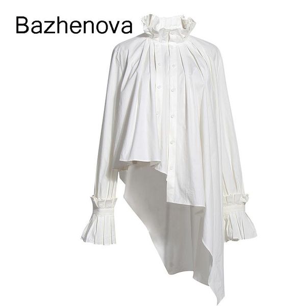 bazhenova asymmetric shirt women design 2020 autumn long-sleeved court wind pleated shirt girl solid color girl blouse r576, White
bazhenova asymmetric shirt women design 2020 autumn long-sleeved court wind pleated shirt girl solid color girl blouse r576, White