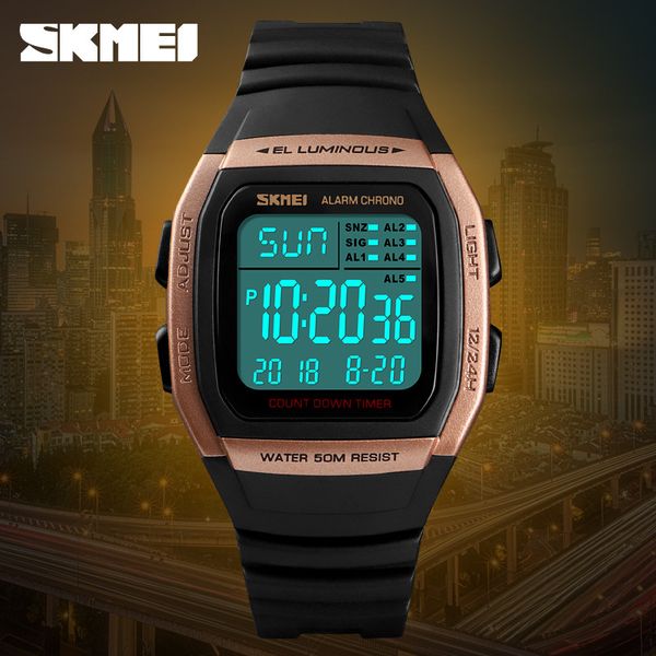 skmei outdoor sports 5 sets alarm clock waterproof electronic watch multi-function dual-time student watch men, Slivery;brown
skmei outdoor sports 5 sets alarm clock waterproof electronic watch multi-function dual-time student watch men, Slivery;brown