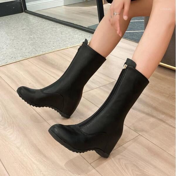 women mid-calf boots plus size height incleasing shoes woman autumn pu leather shoe chaussures femme zapatos mujer sapato d23221, Black
women mid-calf boots plus size height incleasing shoes woman autumn pu leather shoe chaussures femme zapatos mujer sapato d23221, Black