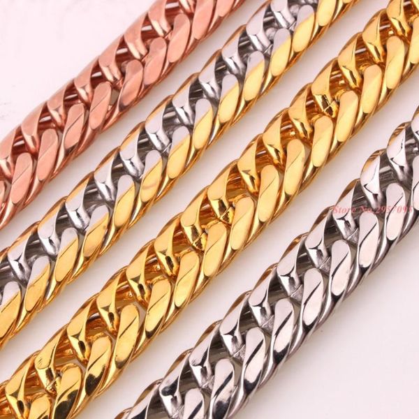 16mm gold/silver/rose gold color link stainless steel necklace mens chain boys wholesale dropship jewelry
16mm gold/silver/rose gold color link stainless steel necklace mens chain boys wholesale dropship jewelry