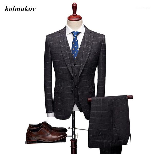 men's suits & blazers kolmakov arrival style men three-pieces business casual single breasted men's slim plaid wedding dress blaze, White;black
men's suits & blazers kolmakov arrival style men three-pieces business casual single breasted men's slim plaid wedding dress blaze, White;black