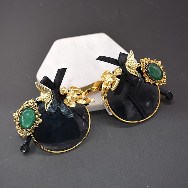 sunglasses vintage angel bowknot round women brand designer baroque dancing female sun glasses ladies oculos lentes gafas de sol, White;black
sunglasses vintage angel bowknot round women brand designer baroque dancing female sun glasses ladies oculos lentes gafas de sol, White;black