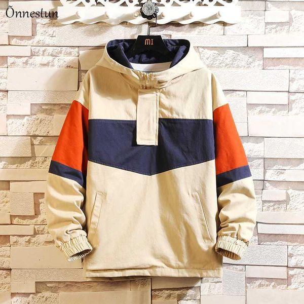 onnestun hip hop pullover jacket men new fashion tracksuit casual coat color stitching men windbreaker streetwear hooded jackets1, Black;brown
onnestun hip hop pullover jacket men new fashion tracksuit casual coat color stitching men windbreaker streetwear hooded jackets1, Black;brown