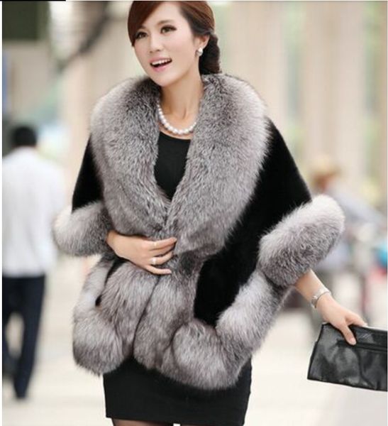 winter leather grass fox fur mink rabbit fur poncho cape bridal wedding dress shawl cape women vest fur coat, Black
winter leather grass fox fur mink rabbit fur poncho cape bridal wedding dress shawl cape women vest fur coat, Black