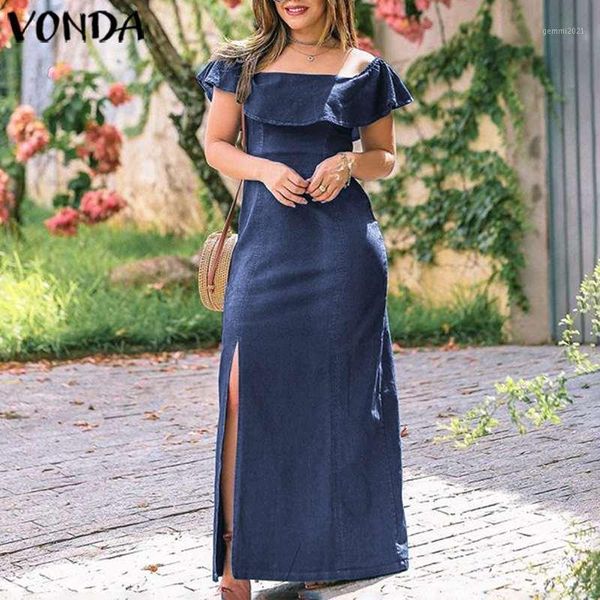 long maxi dress vonda 2020 women vintage ruffle sleeve bohemian dresse casual split hem party sundress summer robe plus size1, Black;gray
long maxi dress vonda 2020 women vintage ruffle sleeve bohemian dresse casual split hem party sundress summer robe plus size1, Black;gray