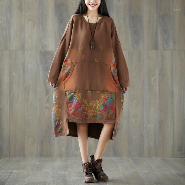 johnature 2020 autumn new patchwork print floral dresses casual women o-neck full sleeve irregular loose 3 color dresses1, Black;gray
johnature 2020 autumn new patchwork print floral dresses casual women o-neck full sleeve irregular loose 3 color dresses1, Black;gray