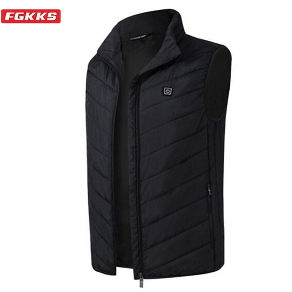 fgkks winter brand men heating vest coat smart usb charging vest male solid color heating cotton vest jacket men clothing 201114, Black;white
fgkks winter brand men heating vest coat smart usb charging vest male solid color heating cotton vest jacket men clothing 201114, Black;white