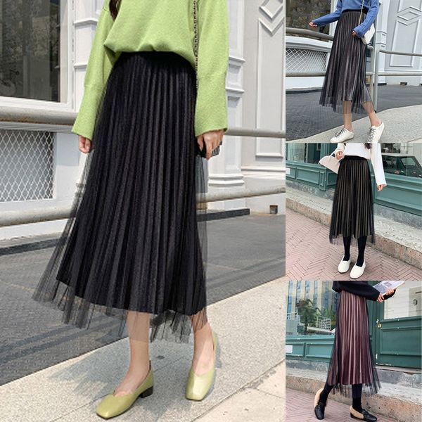 fashion ladies gold velvet high waist elastic slim-fit mesh stitching skirt all-match spring and autumn women's skirts y1214, Black
fashion ladies gold velvet high waist elastic slim-fit mesh stitching skirt all-match spring and autumn women's skirts y1214, Black