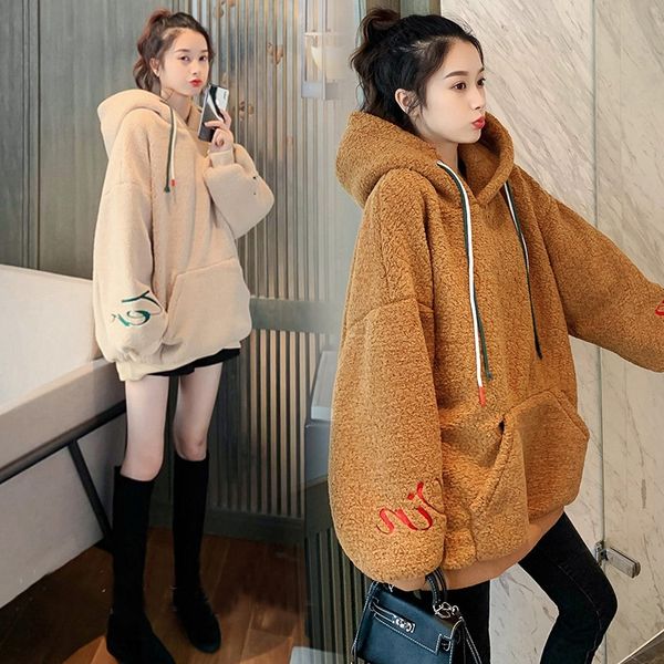 wool wool hoodie sweater women's fall winter 2020 new loose large medium length pullover hoodie oyfaw, Black
wool wool hoodie sweater women's fall winter 2020 new loose large medium length pullover hoodie oyfaw, Black