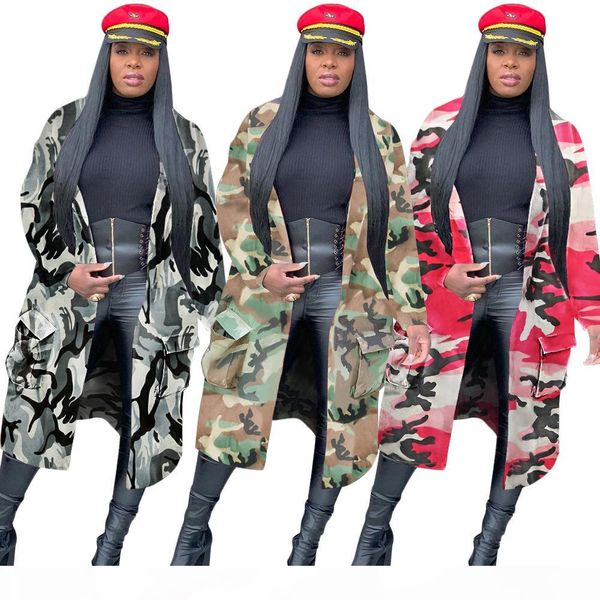 women camouflage printng trench coats 2020 autumn selling lady's full sleeve v-neck pockets mid-calf cardigan, Tan;black
women camouflage printng trench coats 2020 autumn selling lady's full sleeve v-neck pockets mid-calf cardigan, Tan;black