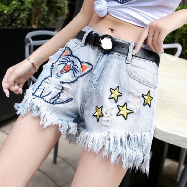 2020 new summer denim shorts female korean version of the cartoon was thin and loose wild straight wide leg shorts1, Blue
2020 new summer denim shorts female korean version of the cartoon was thin and loose wild straight wide leg shorts1, Blue