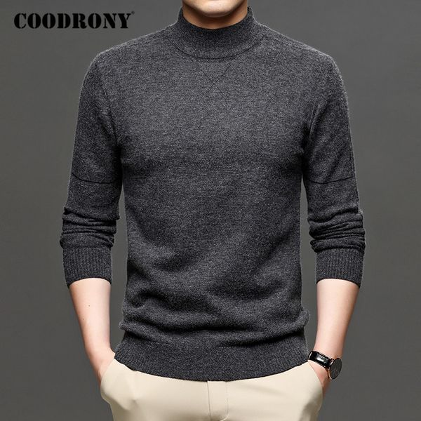 coodrony brand turtleneck sweater clothing autumn winter thick warm jumper sweaters pure color knitwear pullover men c1190 q1113, White;black
coodrony brand turtleneck sweater clothing autumn winter thick warm jumper sweaters pure color knitwear pullover men c1190 q1113, White;black