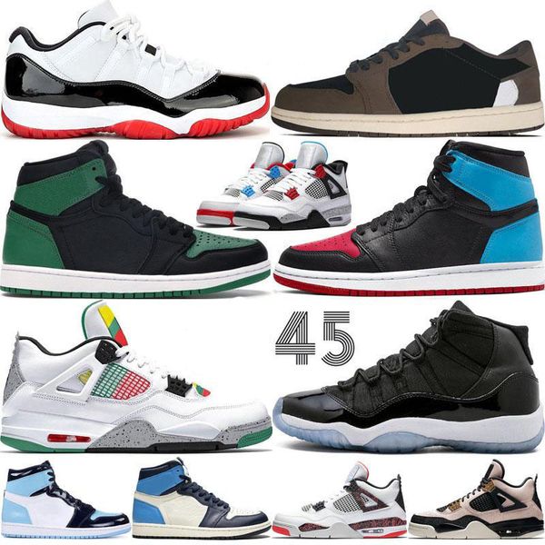 2021 new basketball shoes jumpman 11 11s og high court purple royal bred toe obsidian unc 4 4s bred concord 1 1s sneakers trainers, White;red
2021 new basketball shoes jumpman 11 11s og high court purple royal bred toe obsidian unc 4 4s bred concord 1 1s sneakers trainers, White;red