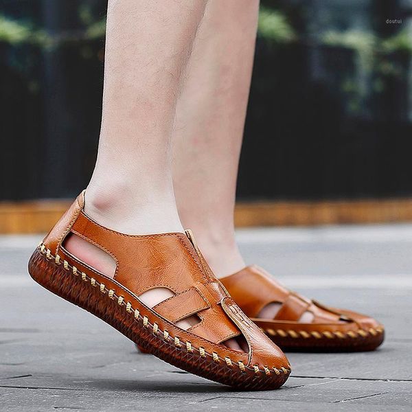 sandals genuine leather summer men outdoor soft shoes beach roman breathable slippers bohemia big size 481, Black
sandals genuine leather summer men outdoor soft shoes beach roman breathable slippers bohemia big size 481, Black
