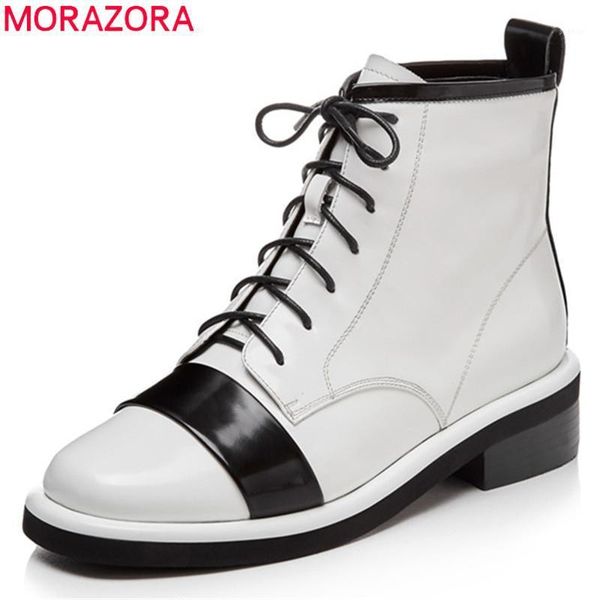 morazora 2020 ankle boots women mixed colors lace up autumn short boots fashion low heels punk shoes female1, Black
morazora 2020 ankle boots women mixed colors lace up autumn short boots fashion low heels punk shoes female1, Black