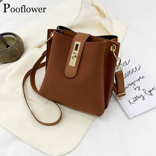 pooflower winter faux suede vintage bucket bag for women trending shoulder bags lady travel luxury crossbody bag purse zh235
pooflower winter faux suede vintage bucket bag for women trending shoulder bags lady travel luxury crossbody bag purse zh235