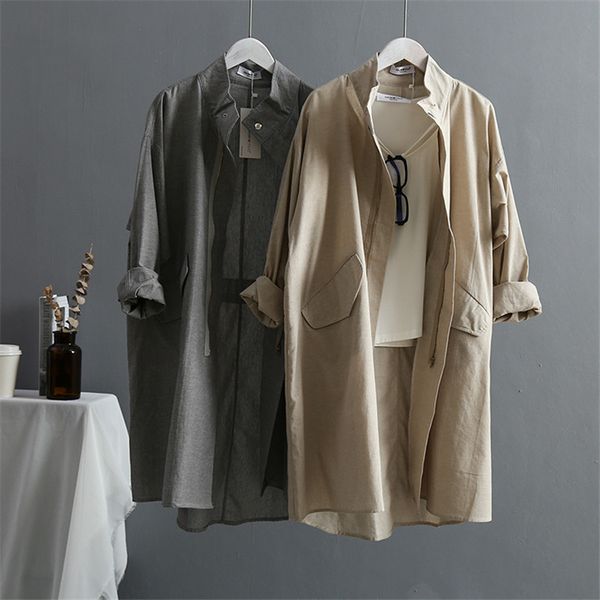 summer cotton linen women trench coat spring korean version long sleeved large size loose women trenchs coats khaki k426 201031, Tan;black
summer cotton linen women trench coat spring korean version long sleeved large size loose women trenchs coats khaki k426 201031, Tan;black