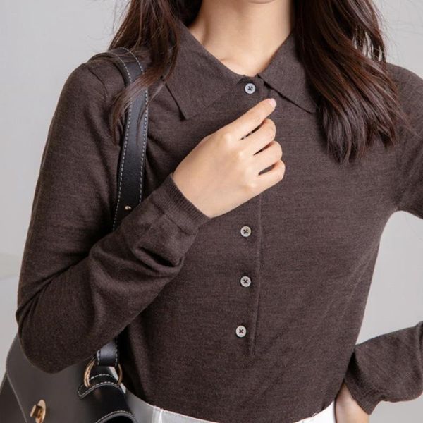 women's sweaters 100% wool women knit sweater turn down collar long sleeve casual wild lady knitwear bottoming, White;black
women's sweaters 100% wool women knit sweater turn down collar long sleeve casual wild lady knitwear bottoming, White;black