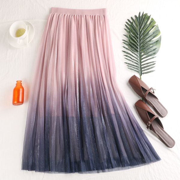 skirts for women spring 2020 new summer style high waist slender gradually reflective pleated mesh half-length fairy skirt 1014, Black
skirts for women spring 2020 new summer style high waist slender gradually reflective pleated mesh half-length fairy skirt 1014, Black