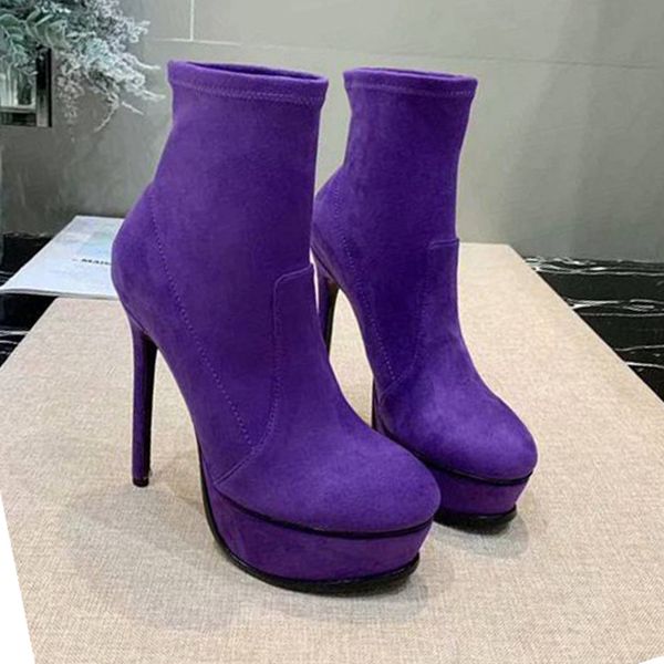 new womens genuine leather classica suede boots slim high heel boots round toe platform shoes designer classica winter boots high heels, Black
new womens genuine leather classica suede boots slim high heel boots round toe platform shoes designer classica winter boots high heels, Black