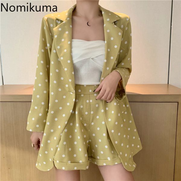 nomikuma korean sweet suits women casual fashion long sleeve blazer high waist shorts 2 piece set lady stylish dot outfit 3a903 t200810, White
nomikuma korean sweet suits women casual fashion long sleeve blazer high waist shorts 2 piece set lady stylish dot outfit 3a903 t200810, White