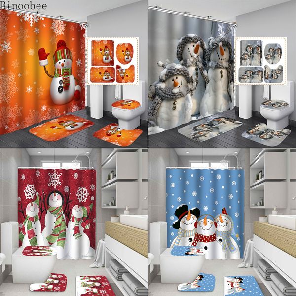 bipoobee merry christmas bathroom set cute snowman print shower curtain and rug sets anti-slip carpet bath mat holiday decor
bipoobee merry christmas bathroom set cute snowman print shower curtain and rug sets anti-slip carpet bath mat holiday decor