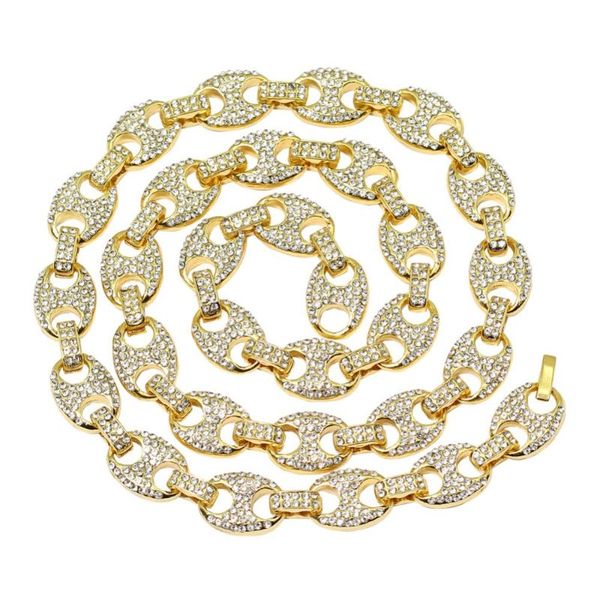 хип-хоп меди высокого качества циркон ожерелье, мужские ювелирные изделия, Silver 
хип-хоп меди высокого качества циркон ожерелье, мужские ювелирные изделия, Silver