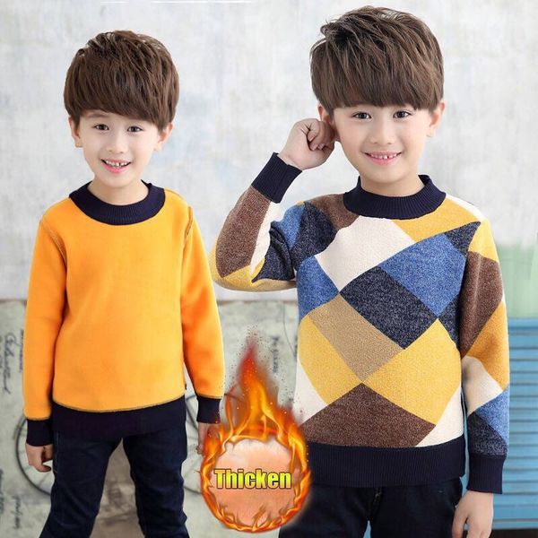 boy sweater baby striped plaid pullover knitted children's clothing autumn and winter thickening plus velvet warm boy sweater y200901, Blue
boy sweater baby striped plaid pullover knitted children's clothing autumn and winter thickening plus velvet warm boy sweater y200901, Blue