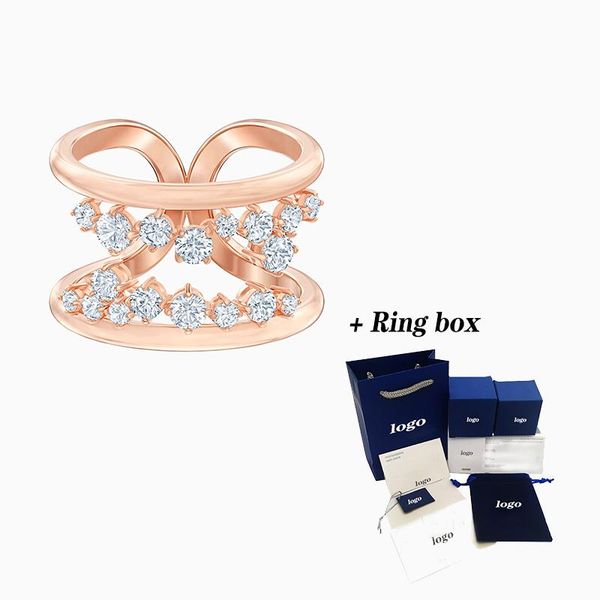 cluster rings fashion jewelry swa north open ring rose gold exquisite transparent round pattern crystal female engagement romantic lu, Golden;silver
cluster rings fashion jewelry swa north open ring rose gold exquisite transparent round pattern crystal female engagement romantic lu, Golden;silver