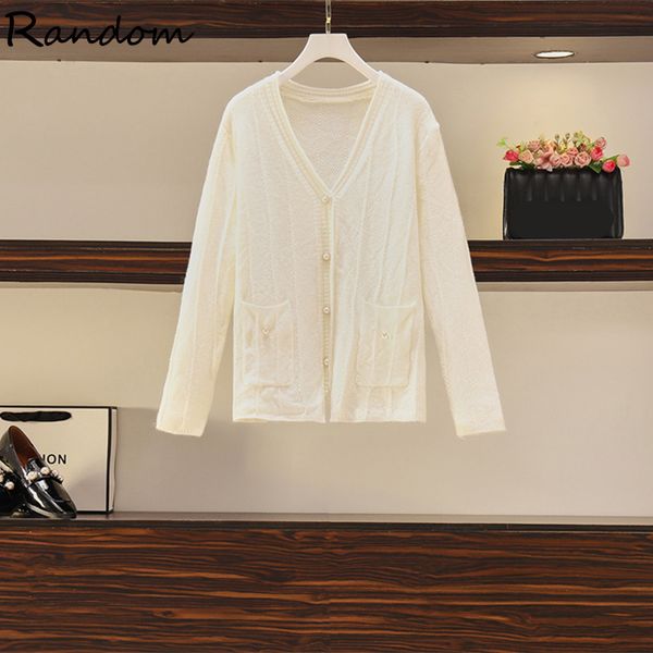 plus size 2020 women autumn casual soft knit cardigan button up cropped knit sweater vintage knit cardigan korean, White;black
plus size 2020 women autumn casual soft knit cardigan button up cropped knit sweater vintage knit cardigan korean, White;black