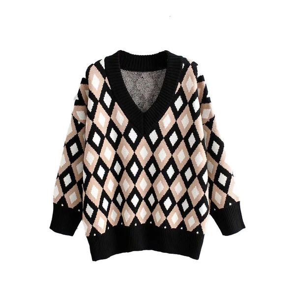 2020 новая осень зима knit tops argyle узоры сыпучие негабаритные свитер теплый пуловер вскользь тянуть femme chandails, White;black
2020 новая осень зима knit tops argyle узоры сыпучие негабаритные свитер теплый пуловер вскользь тянуть femme chandails, White;black