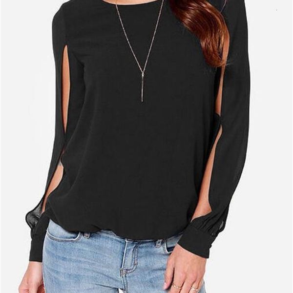 autumn large size 5xl solid color female cuff bifurcation chiffon long-sleeved t-shirt women's clothing, White
autumn large size 5xl solid color female cuff bifurcation chiffon long-sleeved t-shirt women's clothing, White