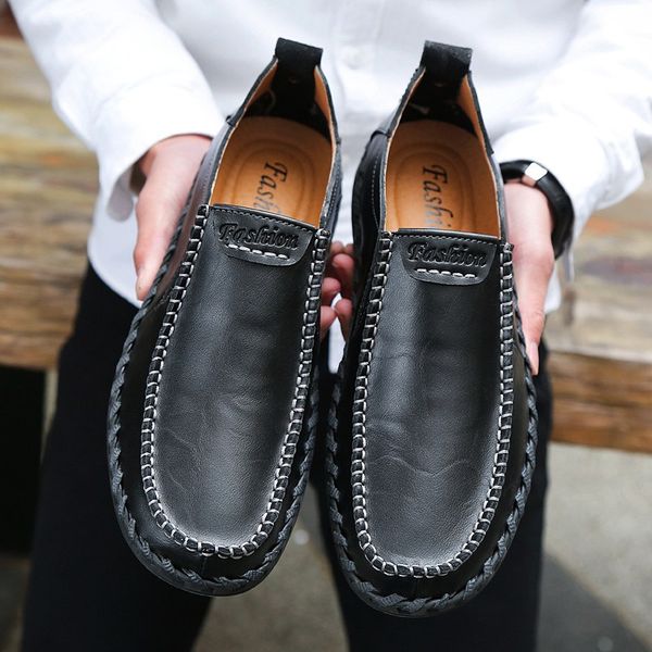 2020 новые кожаные ботинки мужской натуральная кожа англия стиль бизнес повседневная обувь мужская обувь мокасины горох приграничное плюс ра, Black 
2020 новые кожаные ботинки мужской натуральная кожа англия стиль бизнес повседневная обувь мужская обувь мокасины горох приграничное плюс ра, Black