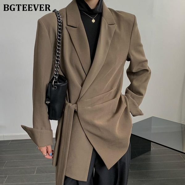 bgteever fashion notched collar lace-up women blazer vintage loose long sleeve autumn winter outwear female jackets 2021, White;black
bgteever fashion notched collar lace-up women blazer vintage loose long sleeve autumn winter outwear female jackets 2021, White;black
