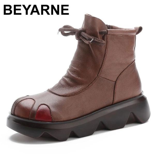 beyarne new handmade retro women snow boots winter warm wedge ankle boots women genuine leather platform warm shoes botas mujer, Black
beyarne new handmade retro women snow boots winter warm wedge ankle boots women genuine leather platform warm shoes botas mujer, Black