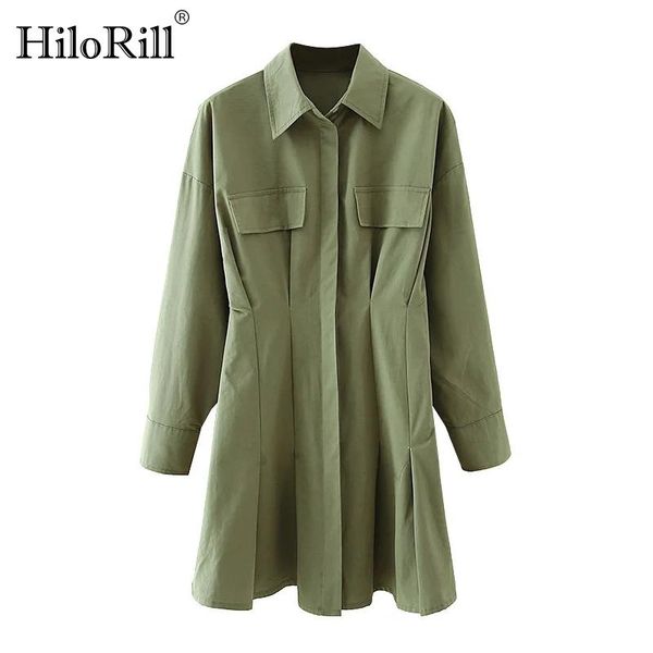 hilorill solid turn down collar shirt dress women batwing long sleeve pleated mini dress a line office ladies casual dresses, Black;gray
hilorill solid turn down collar shirt dress women batwing long sleeve pleated mini dress a line office ladies casual dresses, Black;gray