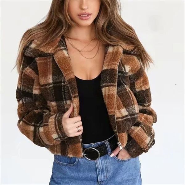 jackets 2020 autumn new lamb wool women's lapel check zipper jacket coat for womens clothing, Black
jackets 2020 autumn new lamb wool women's lapel check zipper jacket coat for womens clothing, Black