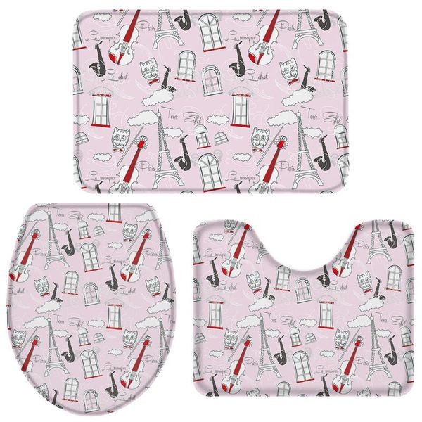 bath accessory set eiffel tower guitar and cat bathroom toilet cover mat pedestal rug non-slip accessories home doormat
bath accessory set eiffel tower guitar and cat bathroom toilet cover mat pedestal rug non-slip accessories home doormat