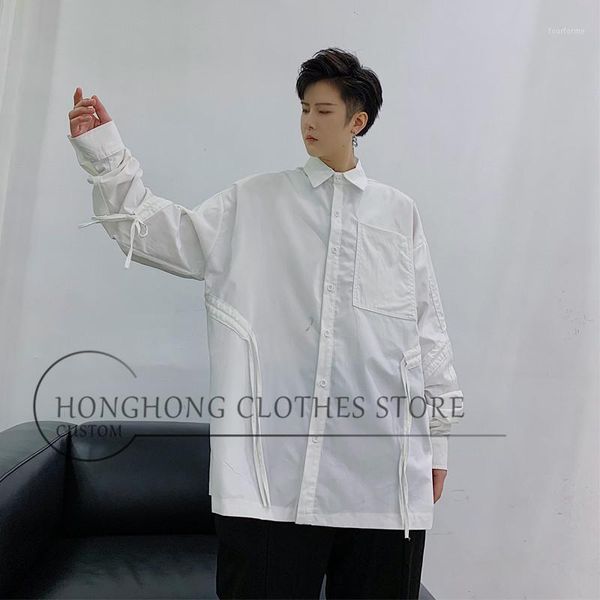 men's casual shirts s-6xlplus-size men's trendy male versatile youth long sleeve loose shirt rope shirt1, White;black
men's casual shirts s-6xlplus-size men's trendy male versatile youth long sleeve loose shirt rope shirt1, White;black