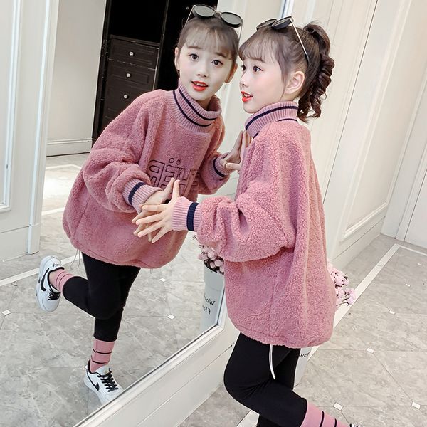 girls sport suit 2020 autumn and winter children's letters plus velvet thickened sweater sports two-piece children's clothing, White
girls sport suit 2020 autumn and winter children's letters plus velvet thickened sweater sports two-piece children's clothing, White