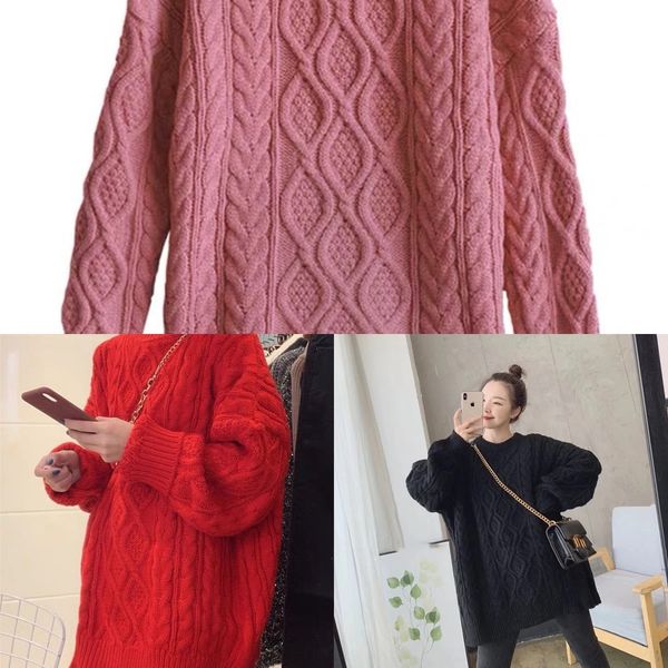 ug92x twist korean pullover mid length loose women's version wear autumn winter 2019 pullover sweater sweater new lazy style coat coat, White;black
ug92x twist korean pullover mid length loose women's version wear autumn winter 2019 pullover sweater sweater new lazy style coat coat, White;black