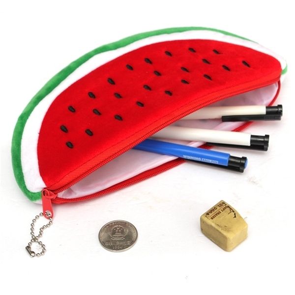 plush watermelon case women cosmetics purse wallet holder pouch practical school student office pencil bags
plush watermelon case women cosmetics purse wallet holder pouch practical school student office pencil bags