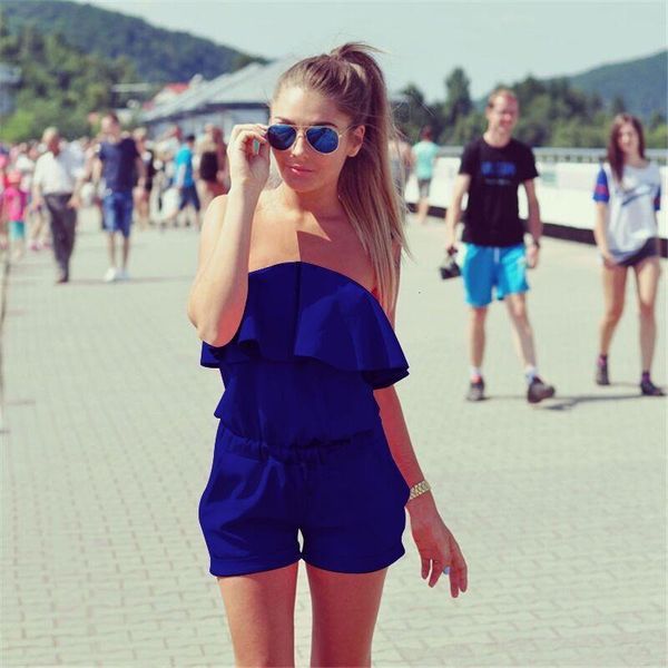 rompers womens jumpsuit 2020 summer women fashion casual ruffles strapless waist tightening candy color womens rompers, Black;white
rompers womens jumpsuit 2020 summer women fashion casual ruffles strapless waist tightening candy color womens rompers, Black;white