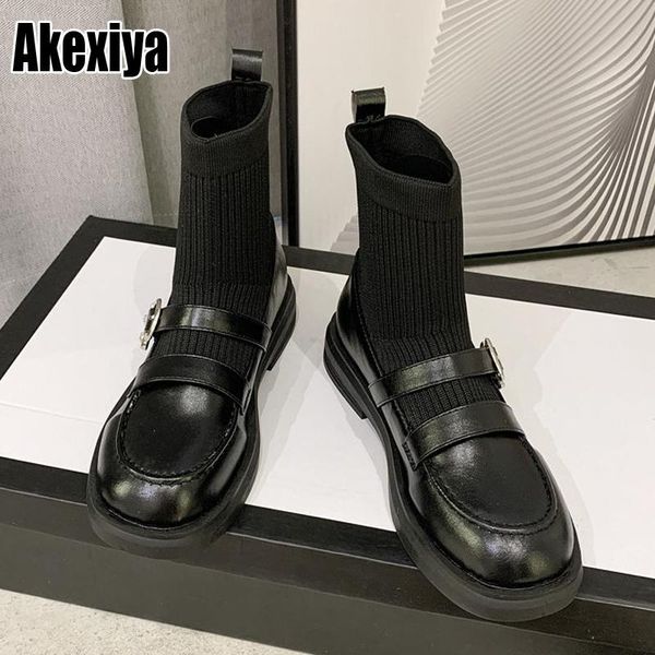 2020 spring autumn sock boots round toe knit fabric low-heeled shoes fashion rhinestone buckle slip on short ankle boots p223, Black
2020 spring autumn sock boots round toe knit fabric low-heeled shoes fashion rhinestone buckle slip on short ankle boots p223, Black