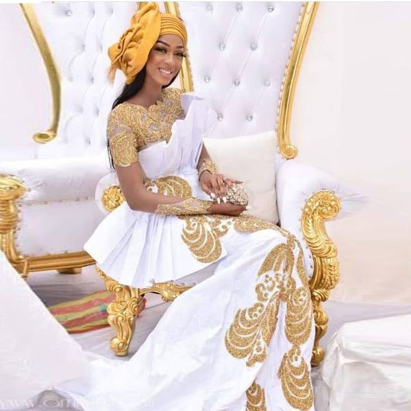 saudi arabia dubai evening gowns white sheer long sleeves mermaid prom dresses with gold appliques sweep train robe de soiree, Black;red
saudi arabia dubai evening gowns white sheer long sleeves mermaid prom dresses with gold appliques sweep train robe de soiree, Black;red