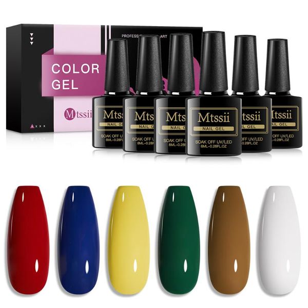 nail gel mtssii 6pcs polish set hybrid varnish soak off uv led semi permanent all manicure art for christmas kit, Red;pink
nail gel mtssii 6pcs polish set hybrid varnish soak off uv led semi permanent all manicure art for christmas kit, Red;pink