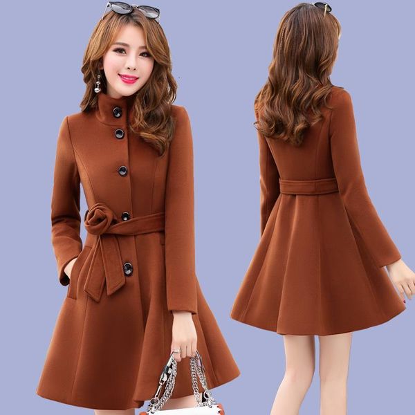 2020 new women outerwear autumn winter clothing korea fashion belt warm woolen dress blends slim female elegant woolen coat, Black
2020 new women outerwear autumn winter clothing korea fashion belt warm woolen dress blends slim female elegant woolen coat, Black