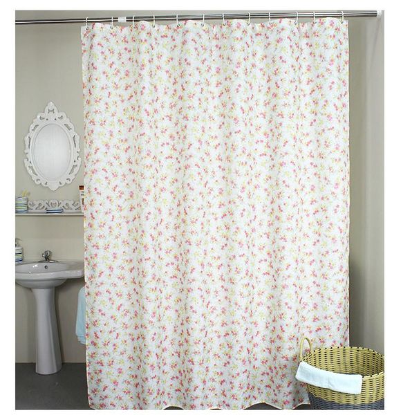 shower curtains pastoral style fresh florals printing curtain polyester waterproof bathroom partition 180x180cm
