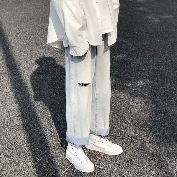 2020 летом носить тонкое сломанное отверстие мыть джинсы мужских прямого свободных щиколотков штанов jeansjeans и jeanskorean моды марки jiu, Blue
2020 летом носить тонкое сломанное отверстие мыть джинсы мужских прямого свободных щиколотков штанов jeansjeans и jeanskorean моды марки jiu, Blue